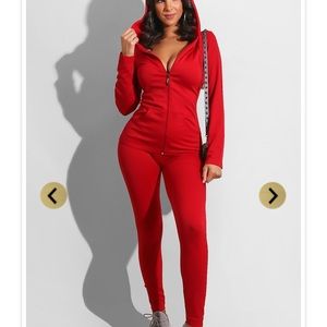 Red track suit- NWOT